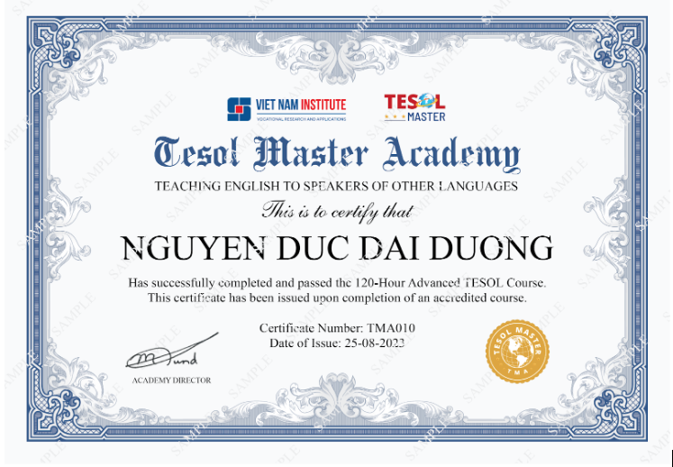 địa chỉ học TESOL uy tín